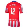 Maillot de Supporter Atlético Madrid S. Lino 12 Domicile 2024-25 Pour Enfant